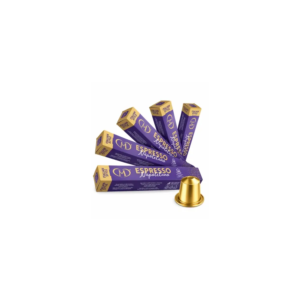50 CAPSULE ALLUMINIO COMPATIBILI NESPRESSO - ESPRESSO NAPOLETANO - TUBO